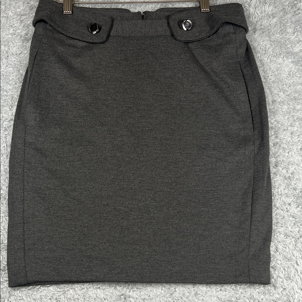 Adrienne Vittadini Dark Gray Pencil Skirt